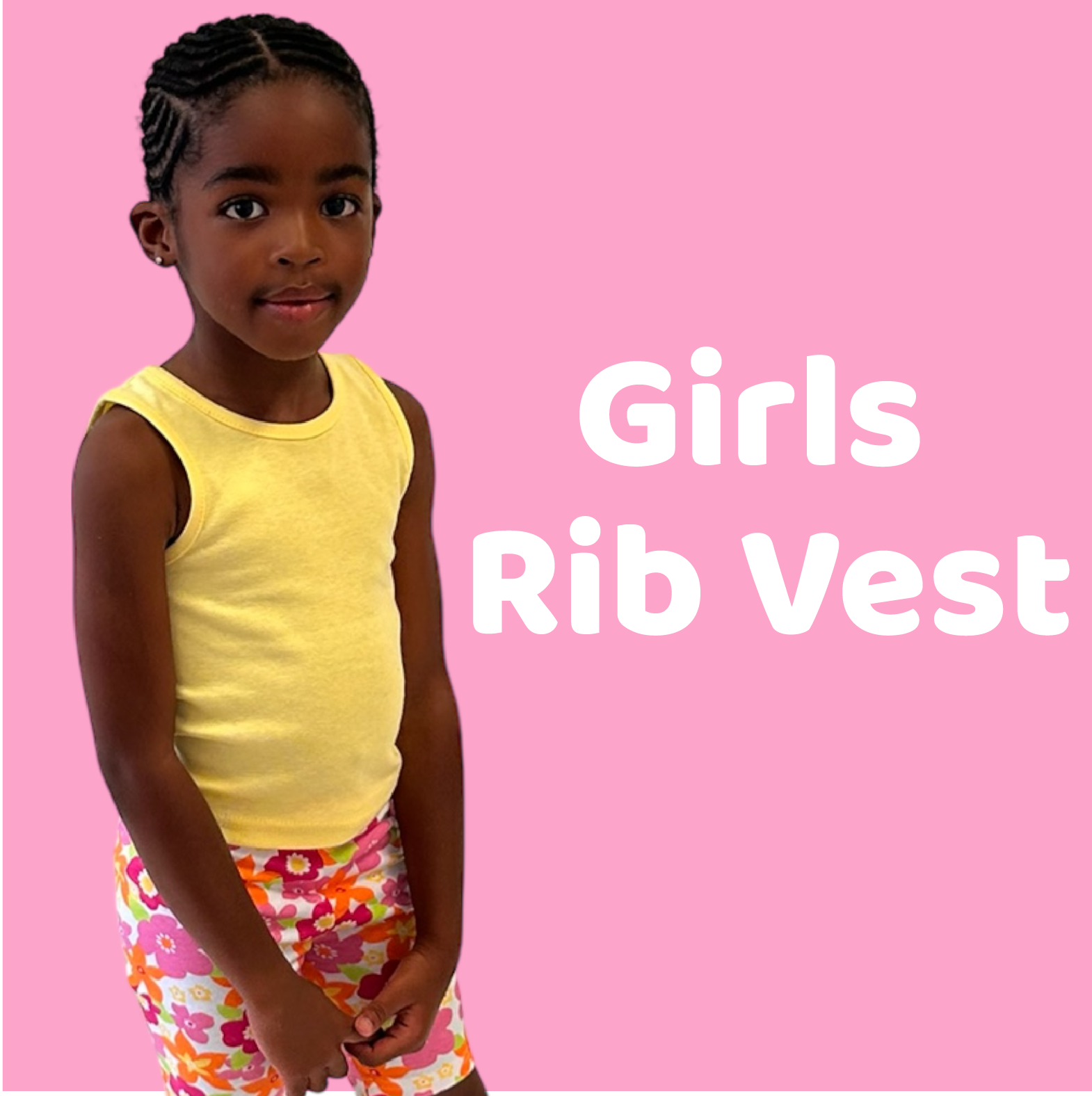 front for web products-04 Pre girl's vests (Sold in packs of 10) - Image 1