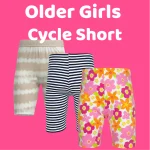 Older girls cycle shorts (Sold in packs of 6)