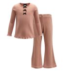 Pre girls ribbed sets with bow details (Sold in packs of 5) - Image 2