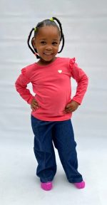 Pre girls long sleeve frill T shirt (Sold in packs of 5) - Image 5